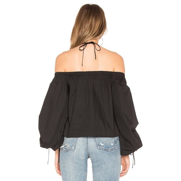 Rebecca Minkoff Tilda Blouse in Jet Black - Picture 4 of 12